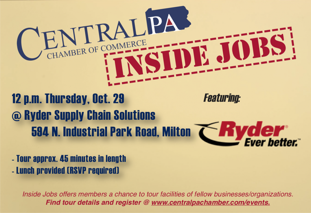Inside Jobs Tour Ryder Supply Chain Solutions Central PA Chamber of