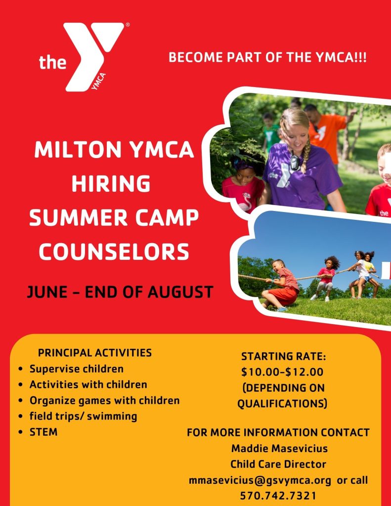 PART OF THE YMCA! SUMMER CAMP COUNSELORS Central PA Chamber of